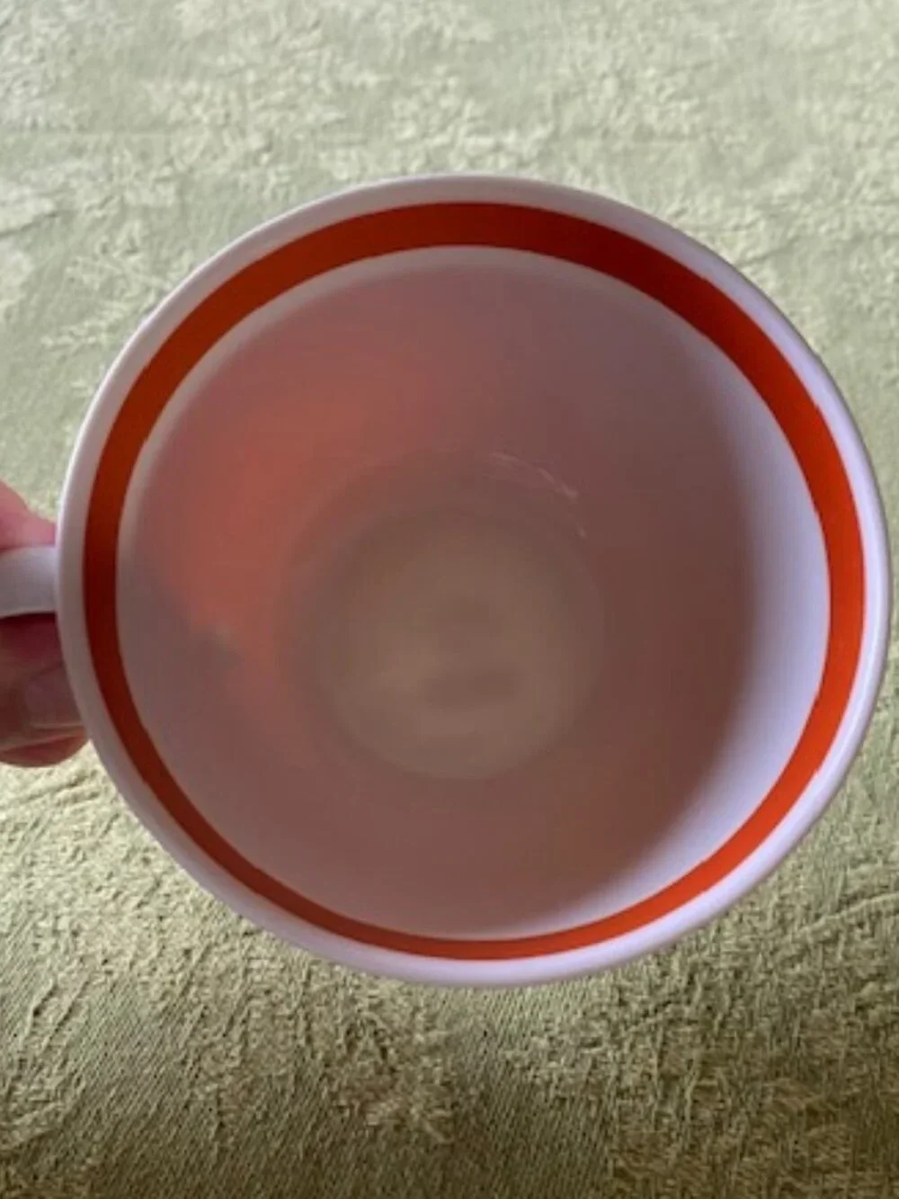 Ginori 1735 RARE Regal Orange Coffee Cup wide orange band on white porcelain